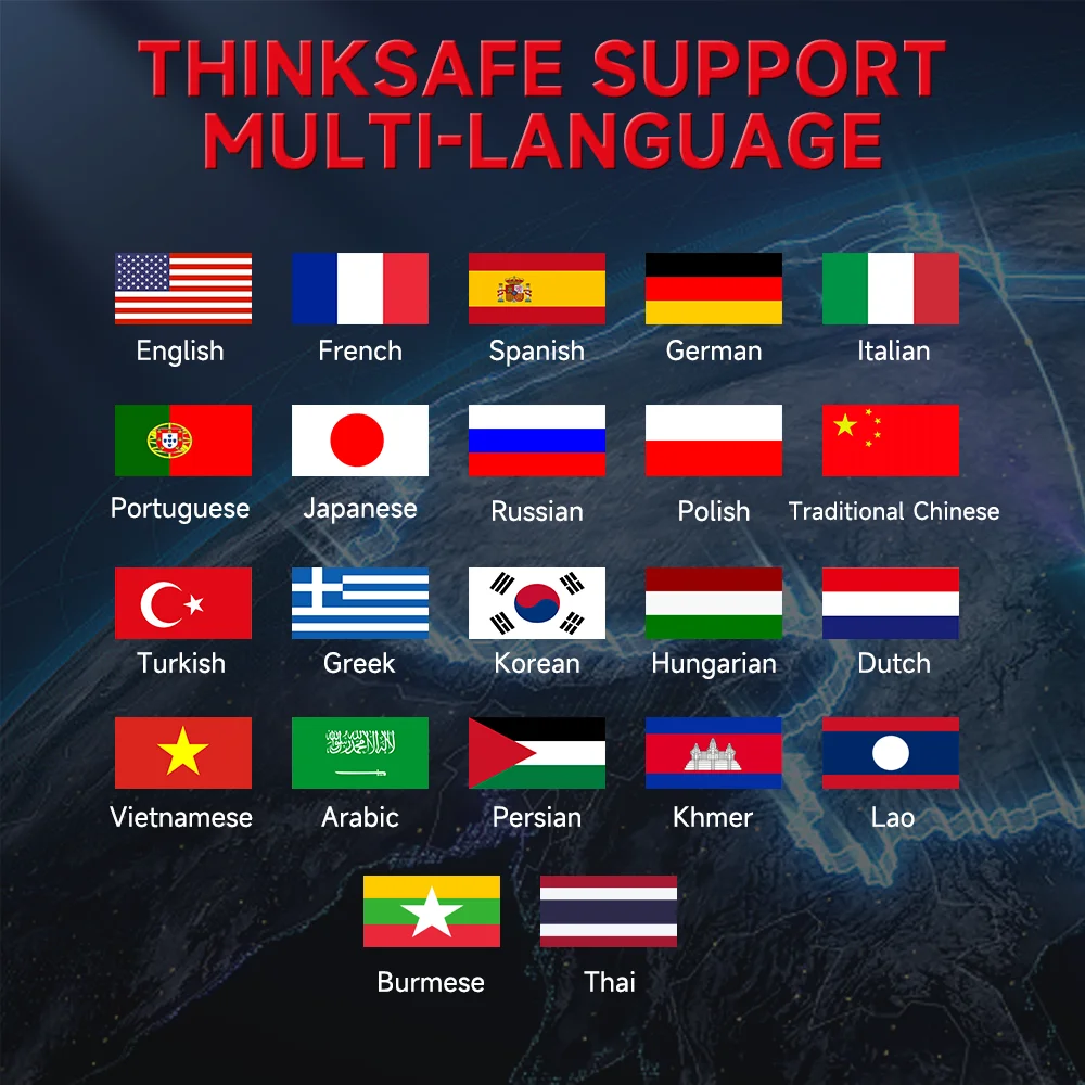 2026 Thinkcar Thinksafe OBD2 Bluetooth Scanner Code Reader Car Bi-directional All System 6 Reset OBD 2 Auto Diagnostic Tools