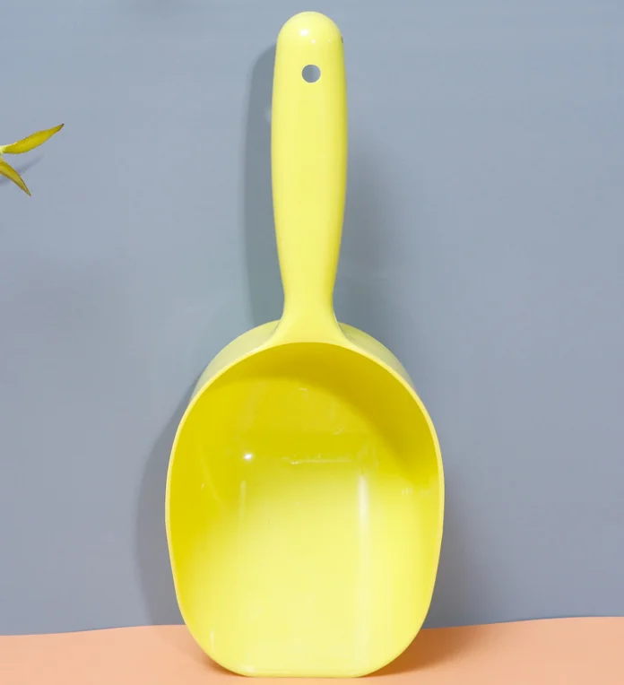 Hot Sale Plastic Dog Cat Food Spoon Shovel 3 Colors Convenient Feeder Plastic Pet Feed Scoop
