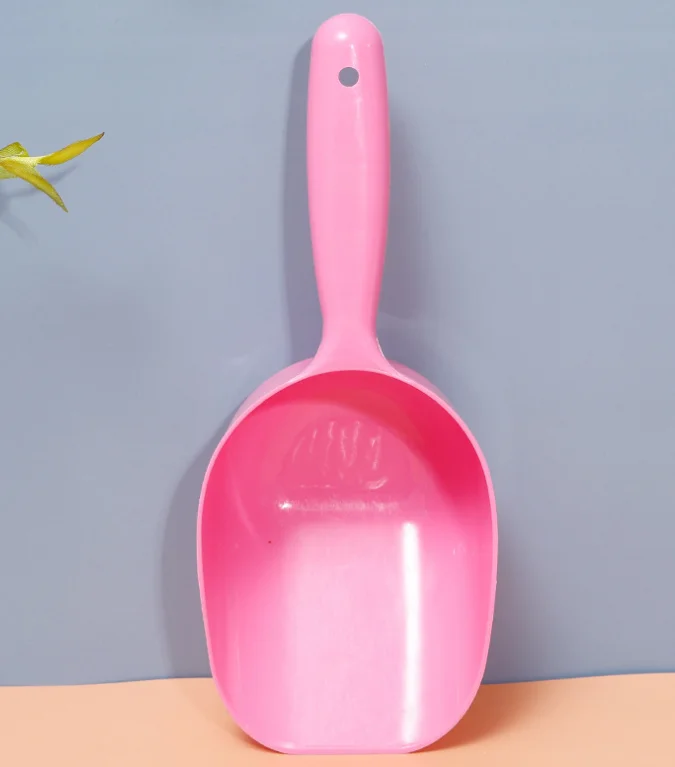 Hot Sale Plastic Dog Cat Food Spoon Shovel 3 Colors Convenient Feeder Plastic Pet Feed Scoop
