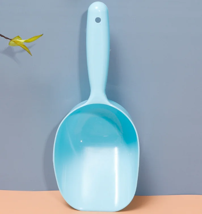 Hot Sale Plastic Dog Cat Food Spoon Shovel 3 Colors Convenient Feeder Plastic Pet Feed Scoop