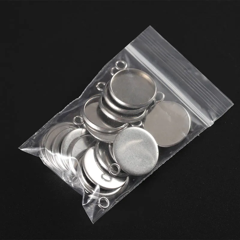 20pcs 14/20/25mm Stainless Steel Cabochon Base Cameo Settings Charms Pendant DIY Blank Tray