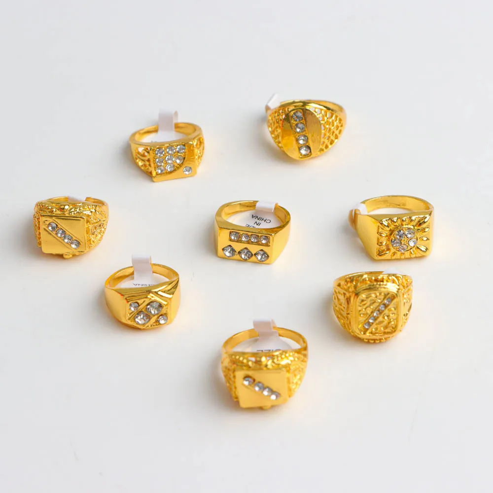 20Pcs/Lot Retro Punk Gothic Enamel Oil Drop Square Rings for Men Women Vintage Jewelry Accessories Party Gifts Mix Style
