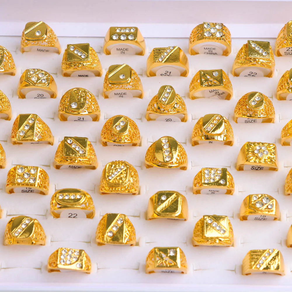 20Pcs/Lot Retro Punk Gothic Enamel Oil Drop Square Rings for Men Women Vintage Jewelry Accessories Party Gifts Mix Style