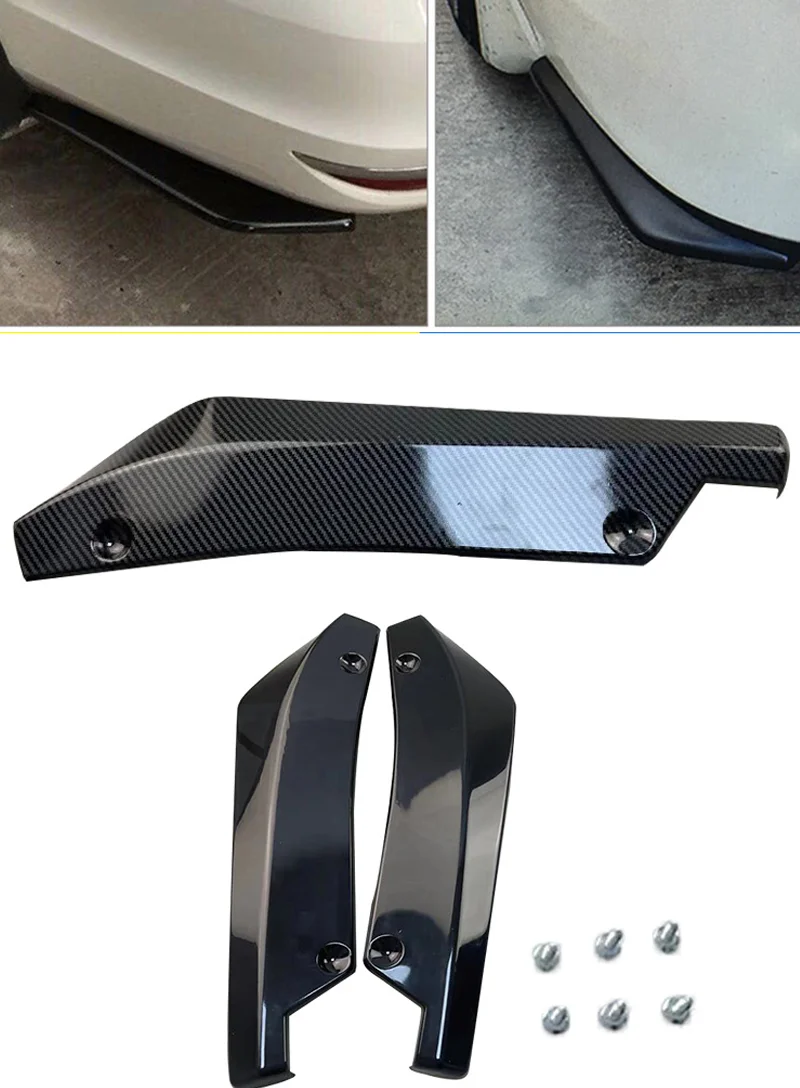 Universal Rear Bumper Protector Diffuser Spoiler Splitter For Audi Q5 Q7 BMW F31 X5 E70 Passat B7 Mazda 6 Peugeot 308 Suzuki Swi