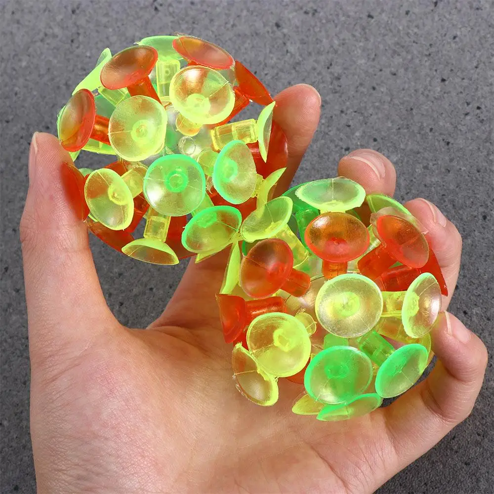 4Pcs Suction Cup Interesting Teaching Kindergarten Toys Products Sticky Ball Sucking Chuck Outdoor Sports Plastic EducationalToy