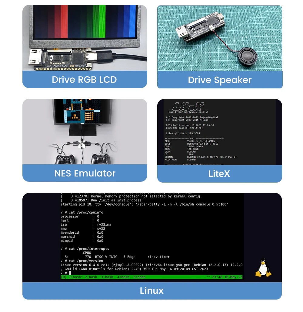 Sipeed Tang Nano 20K FPGA Development Board RISCV Linux Retro Game Player