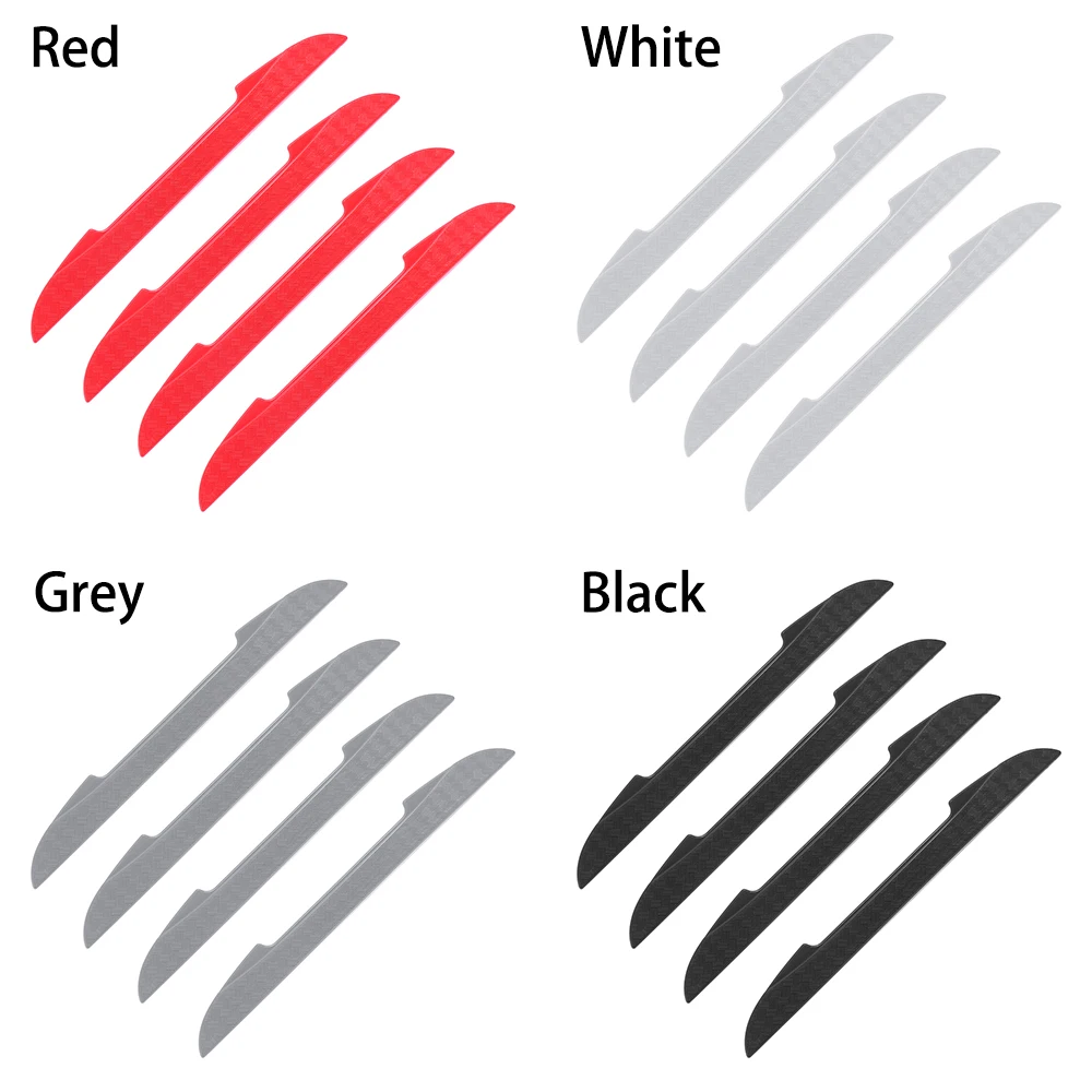 New 4PCS Protective Strip Car Side Door Edge Protector Scrape Guard Bumper Guards Handle Cover 3D Sticker Car Styling Emblem