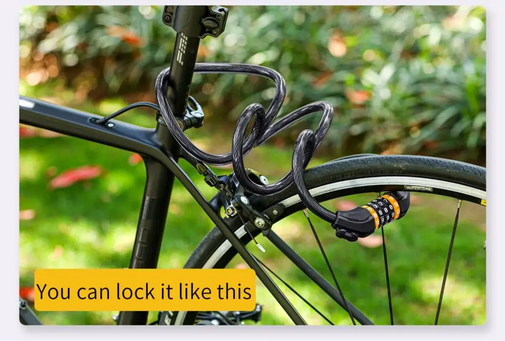 WEST BIKING Bike Cable Lock MTB Road Bike Anti-theft Safety Password Bicycle Locks for Scooter Motorcycle Bike Accessories