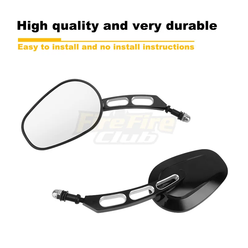 Motorcycle Rearview Rear View Mirrors Glass Back Side Mirror Right Left For Harley 883 1200 48