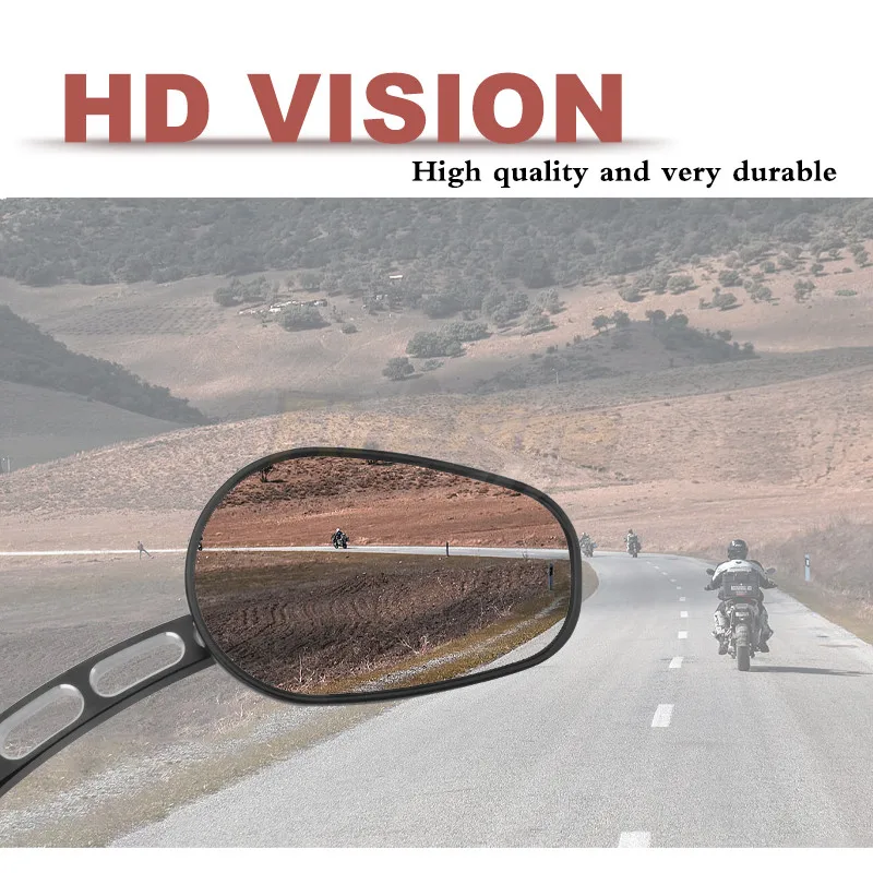 Motorcycle Rearview Rear View Mirrors Glass Back Side Mirror Right Left For Harley 883 1200 48