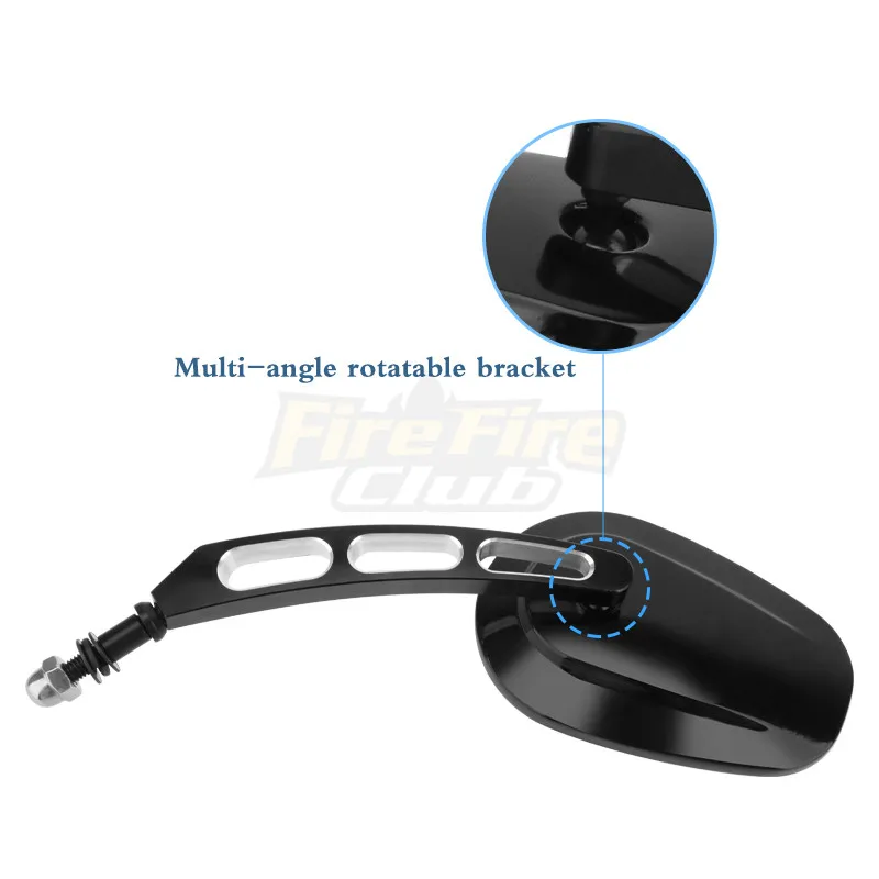 Motorcycle Rearview Rear View Mirrors Glass Back Side Mirror Right Left For Harley 883 1200 48