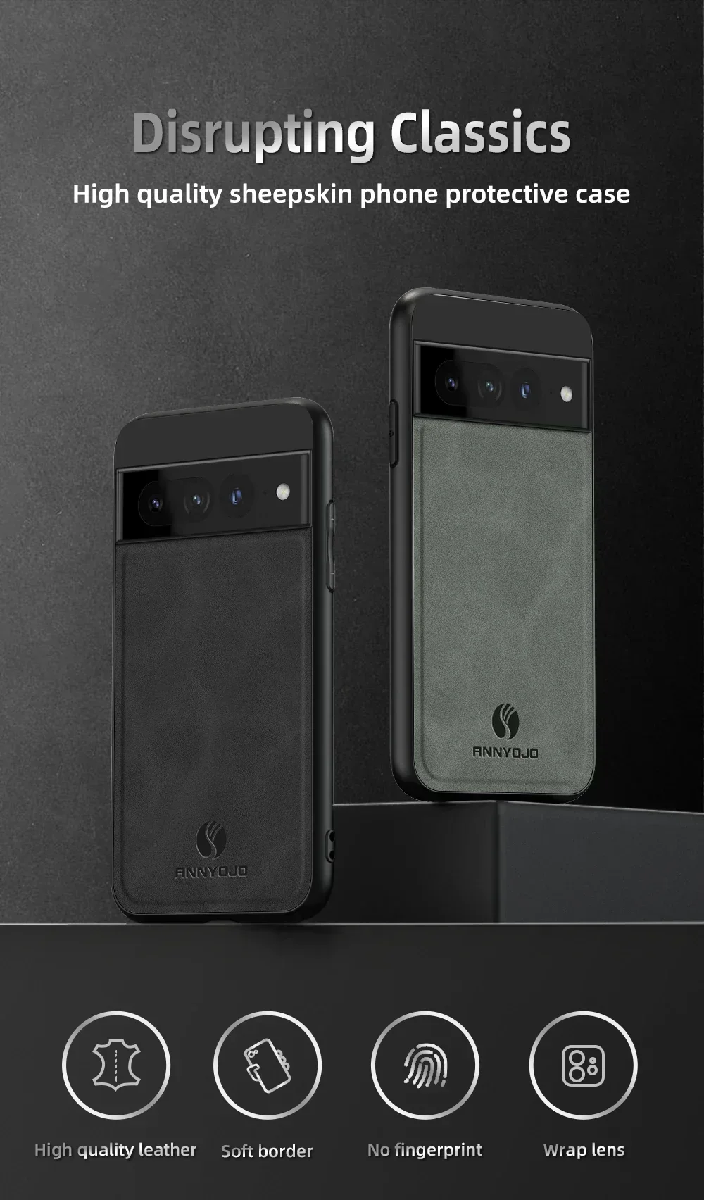 Sheepskin Leather Case For Google Pixel 7 6 8 Pro 7A 6A Luxury Men Business Vintage Magnetic Back Cover Pixel7 Pixel8 7pro 8pro