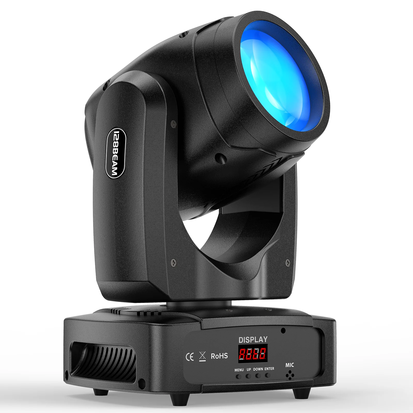 GWONG Mini 250W LED Moving Head RGBW Stage Lights With Strip Lights 18 Channels DMX 512 Voice Activation for Wedding Disco