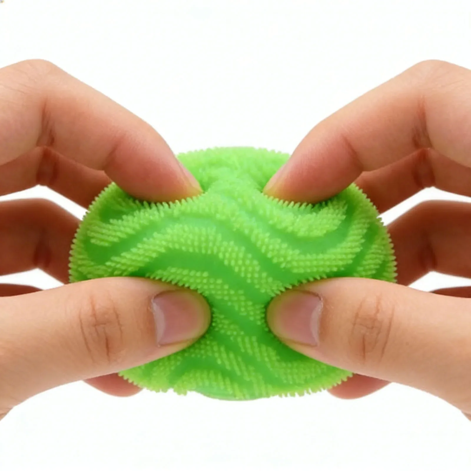 Nee Doh Fuzz Ball Wonder Waves Sensory Squeeze Toy Textured Stress Relief Fidget Ball for Adults Kids