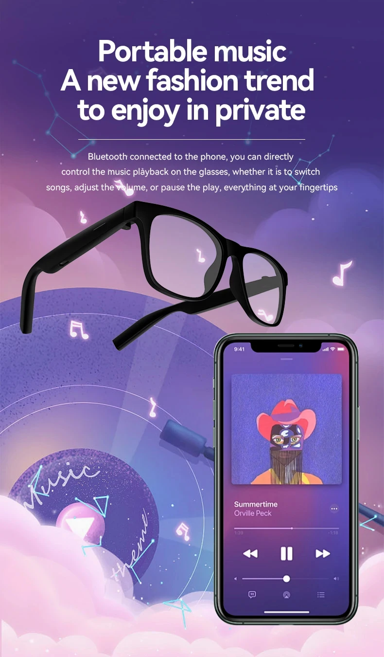 Lenovo AI Remote Control Touch Smart Glasses 8K HD Photo Camera Recording Translator Voice Assistant Music Bluetooth Sunglasses