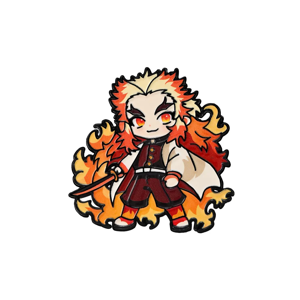4pcs Demon Slayer Anime Cosplay Brooches Cute Character Pins Clothing Backpack Lapel Badges Jewelry Accessories Gifts