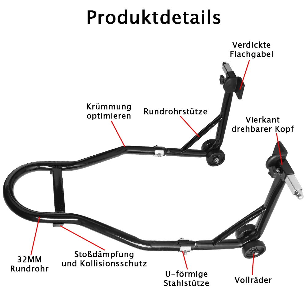 Universal Motorcycle Support Stand Motorcycle Lift Stand Rear Wheel Bracket Support Frame Tire Repairing Tool
