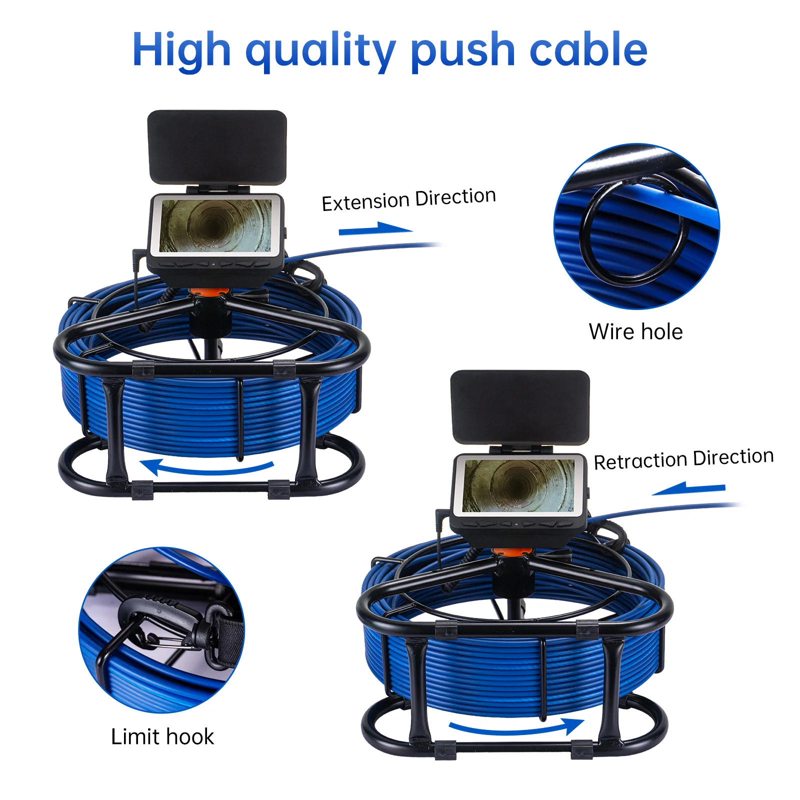 Sewer Pipeing Inspection Camera DVR 16GB Video Recording SYANSPAN Drain Industrial Endoscope Snake Camera for Plumbing Home
