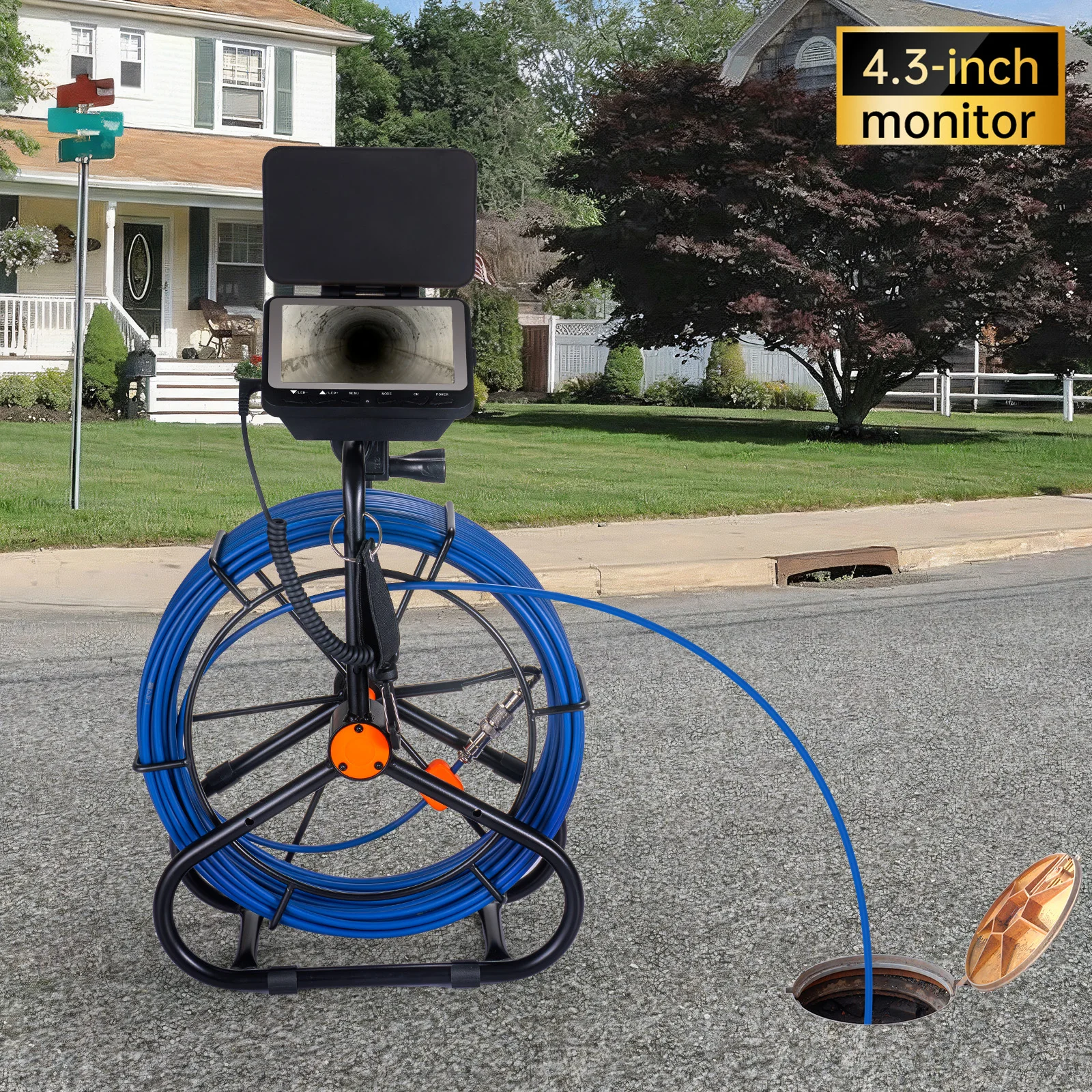 Sewer Pipeing Inspection Camera DVR 16GB Video Recording SYANSPAN Drain Industrial Endoscope Snake Camera for Plumbing Home