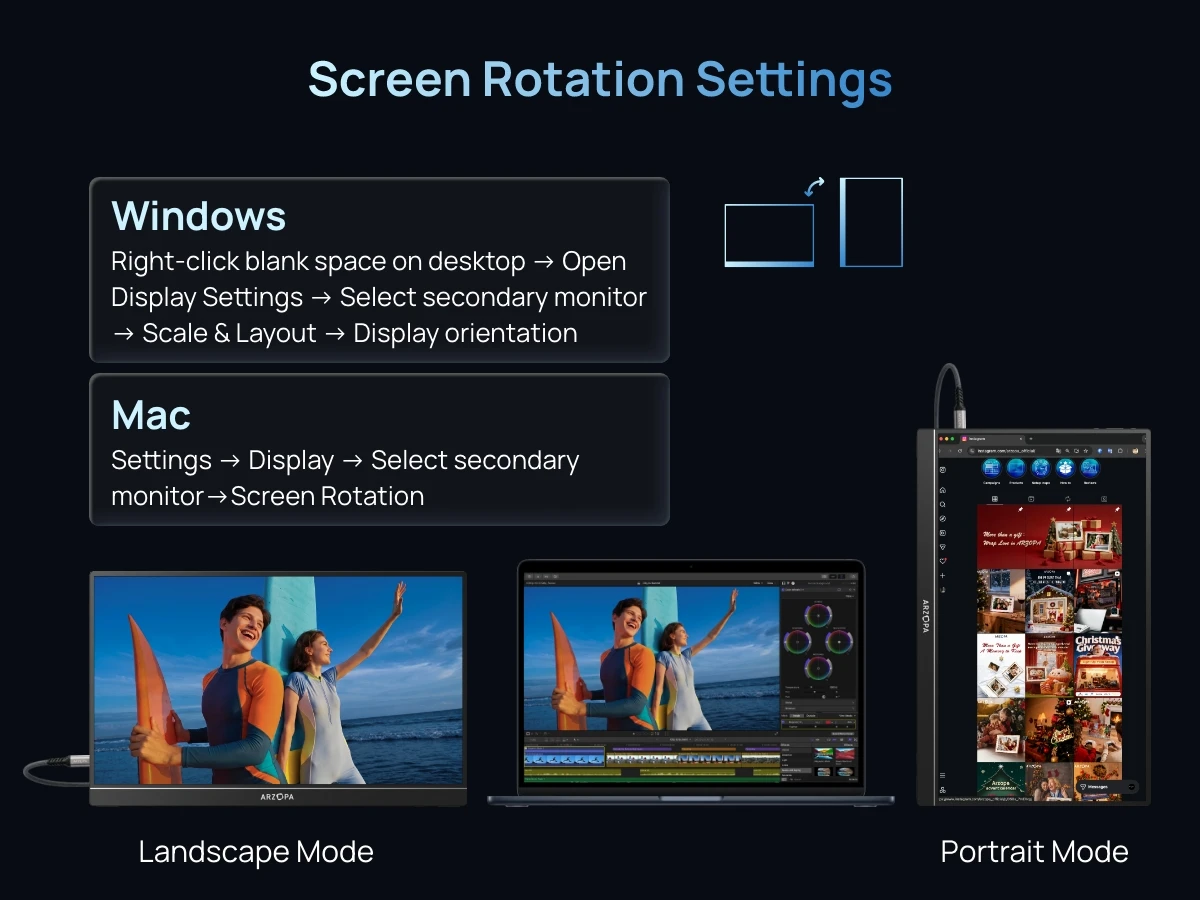 ARZOPA 16.1 Inches Portable Monitor,144Hz,100%sRGB,1080P FHD,IPS Screen, External Second Screen for Laptop/PC/PS5/Mac/Xbox Z1FC