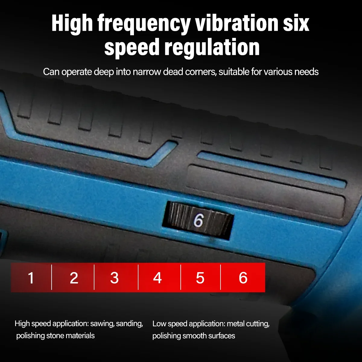 2 Batteries Multi Function Tool Electric Saw Trimmer Shovel Cutting Machine 21V 6 Speeds Sander Scraper Saw