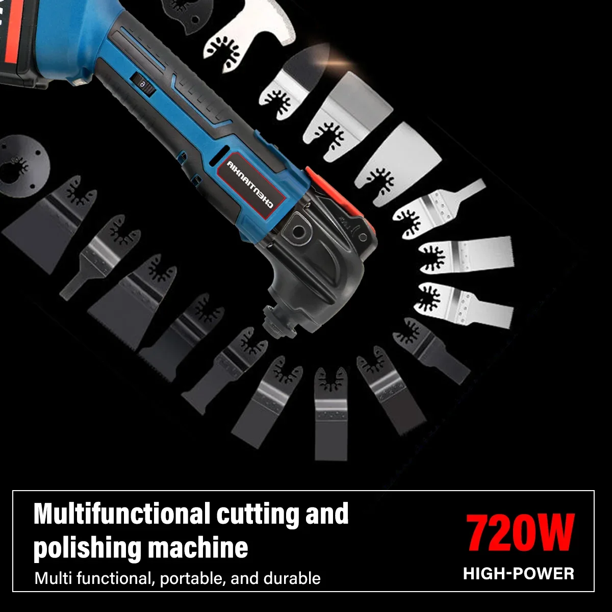 2 Batteries Multi Function Tool Electric Saw Trimmer Shovel Cutting Machine 21V 6 Speeds Sander Scraper Saw