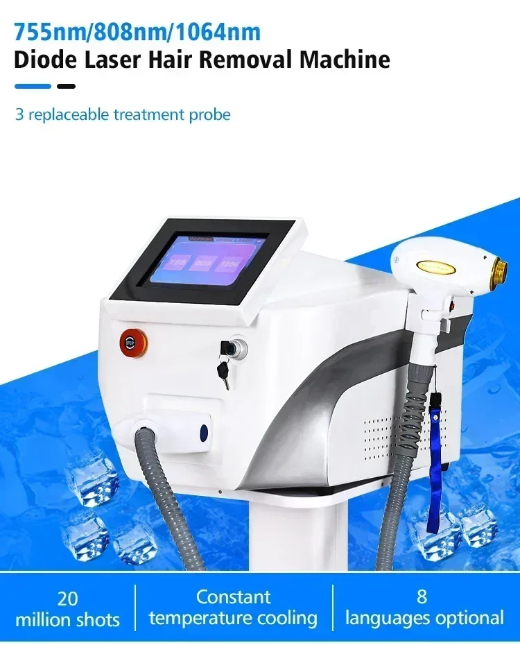 Professional 808nm Diode Laser 3000w High Power 755 808 1064nm Laser Painless Freezing Point Eepilation for Women