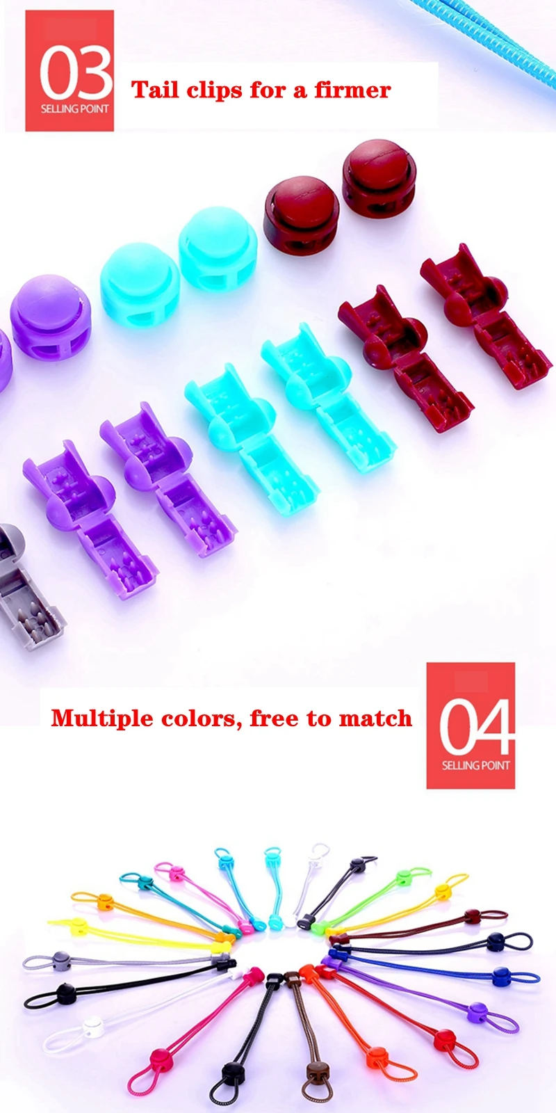 1Pair Shoelaces for Sneaker Elastic No Tie Shoe Laces Stretching Lock Lazy Laces Quick Rubber Shoelace Round Shoestrings