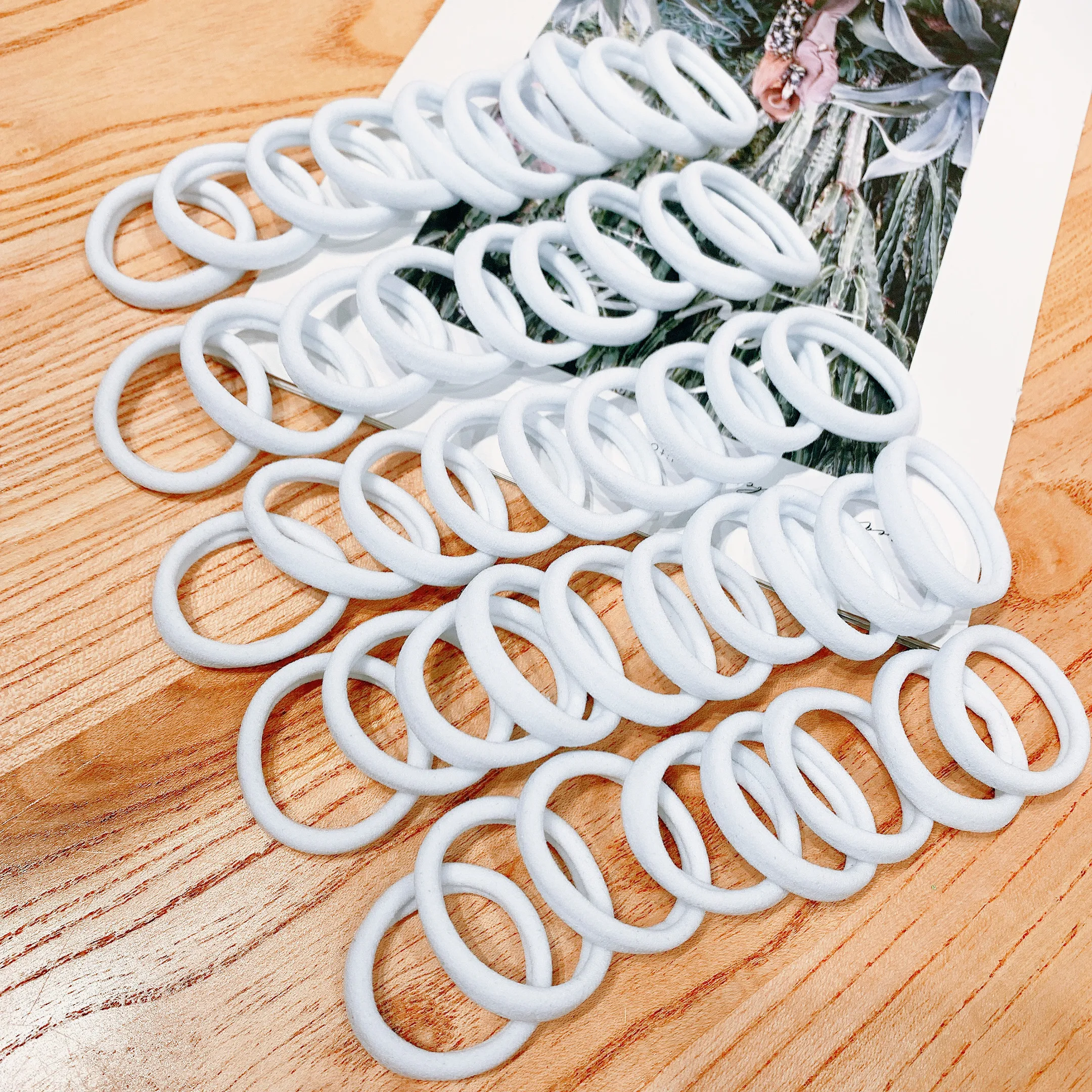 50/100 Pieces of Black and White Hair Bands, Women's Hair Bands, High-Elasticity Rubber Band Hair Bands