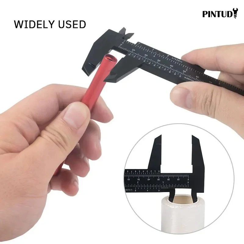 1PC Plastic Vernier Caliper Digital Display Caliper Mini Text Play Caliper Student Vernier Ruler 0 to 150mm Measuring Tool