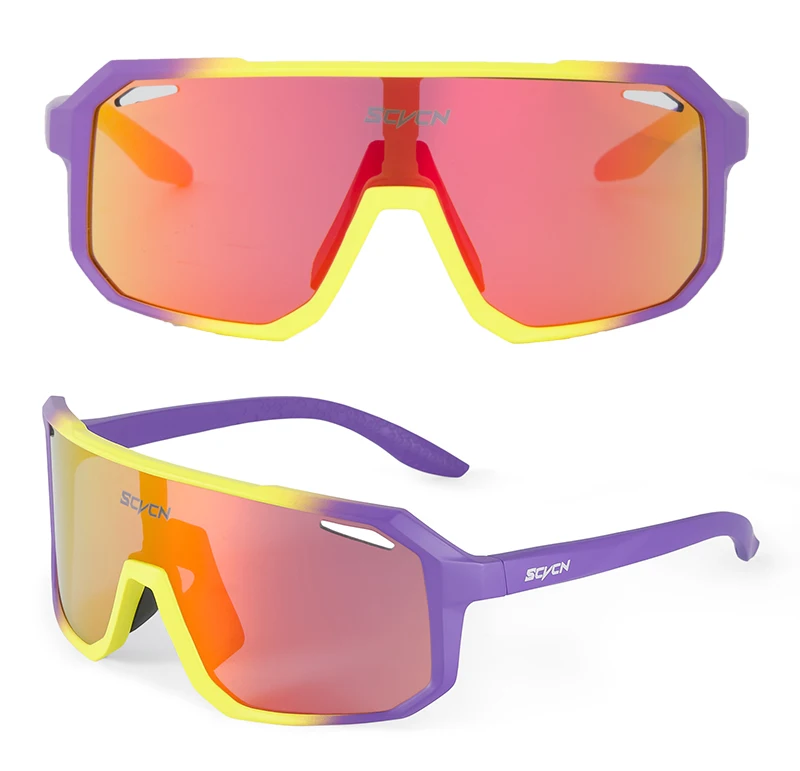 SCVCN Men bicycle Cycling Sunglasses Woman MTB road bike Driving Goggles Outdoor Sports running Glasses UV400 Hiking Eyewear
