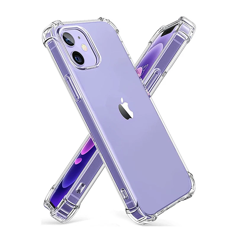 Shockproof Clear Phone Case For iPhone 15 14 11 13 12 Pro Max 7 8 Plus X XR XS Soft Silicone Protection Transparent Accessories