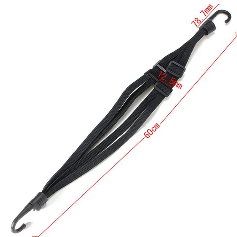 Universal 60cm Motorcycle Luggage Strap Moto Helmet Gears Fixed Elastic Buckle Rope High-Strength Retractable Protective Net