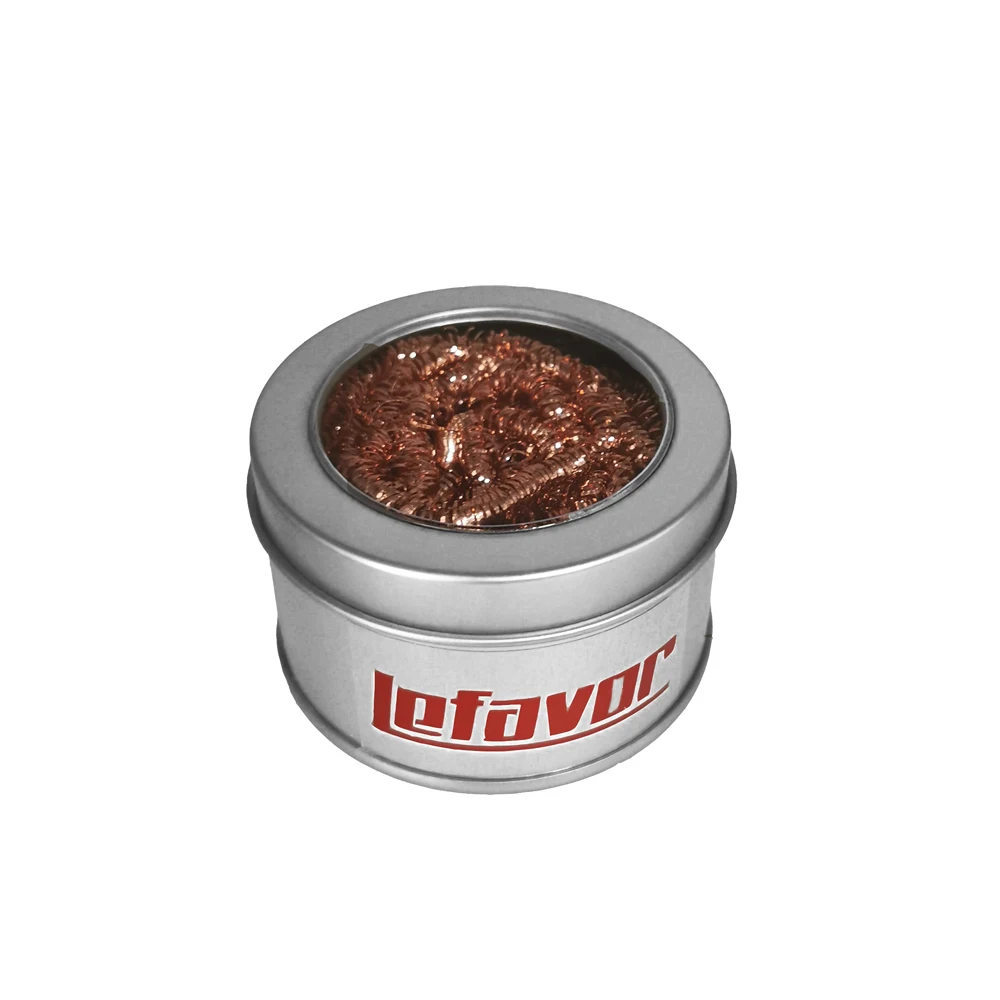 Cleaning Ball Desoldering Soldering Iron Mesh Filter Cleaning Nozzle Tip Copper Wire Cleaner Ball Metal Dross Box Clean Ball