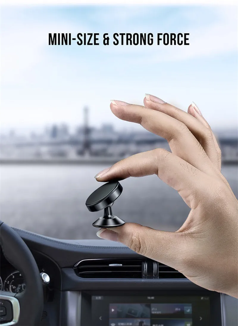 Magnetic Car Phone Holder Magnet Mount Bracket Stick on Car Dashboard Wall Mobile Cell Support in Car for iPhone Samsung Xiaomi