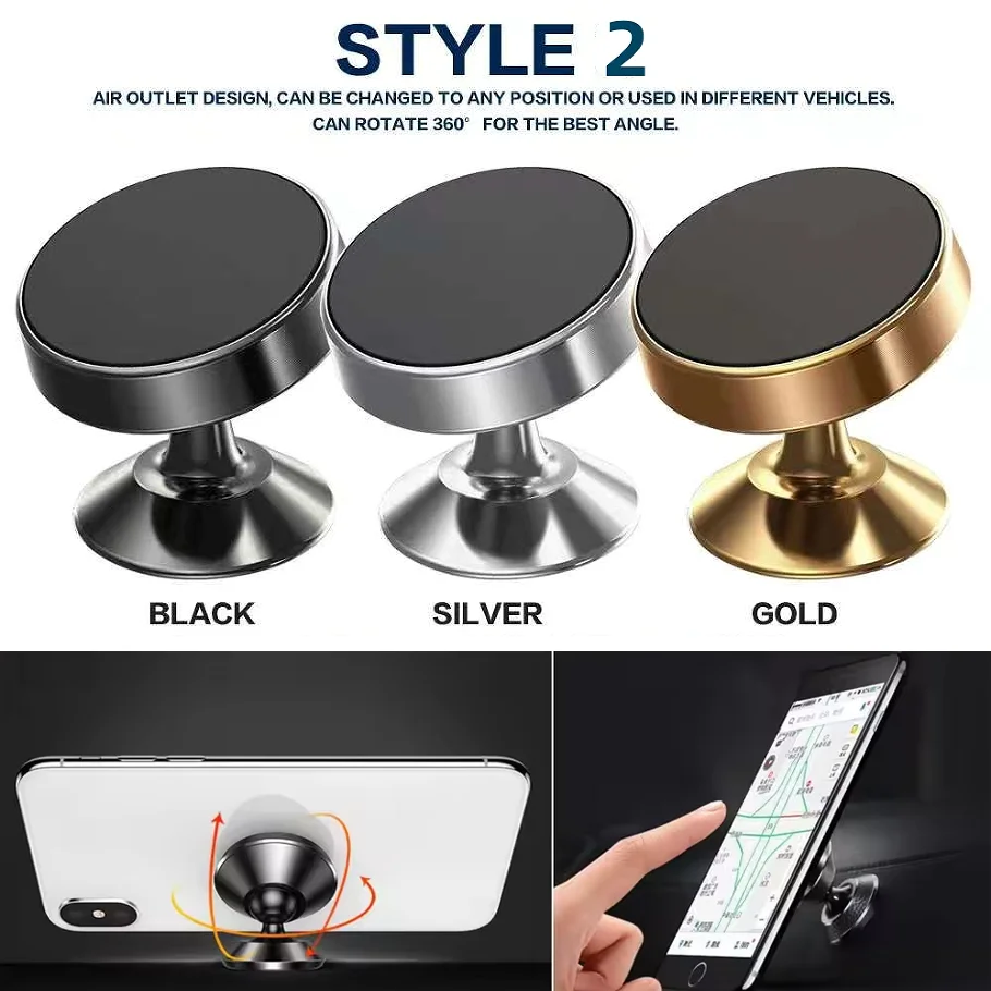 Magnetic Car Phone Holder Magnet Mount Bracket Stick on Car Dashboard Wall Mobile Cell Support in Car for iPhone Samsung Xiaomi