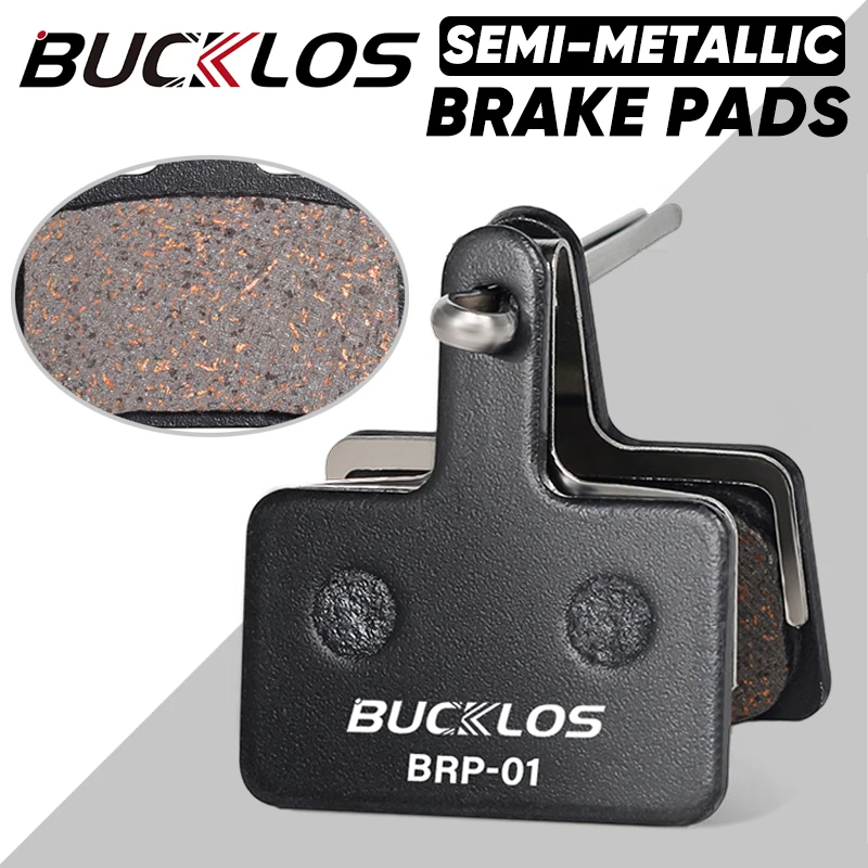 BUCKLOS Semi-Metal Mountain Bike Disc Brake Pads Semimetallic Hydraulic Disc Brake Pad Bicycle Brake Pads for SHIMANO B01S B05S