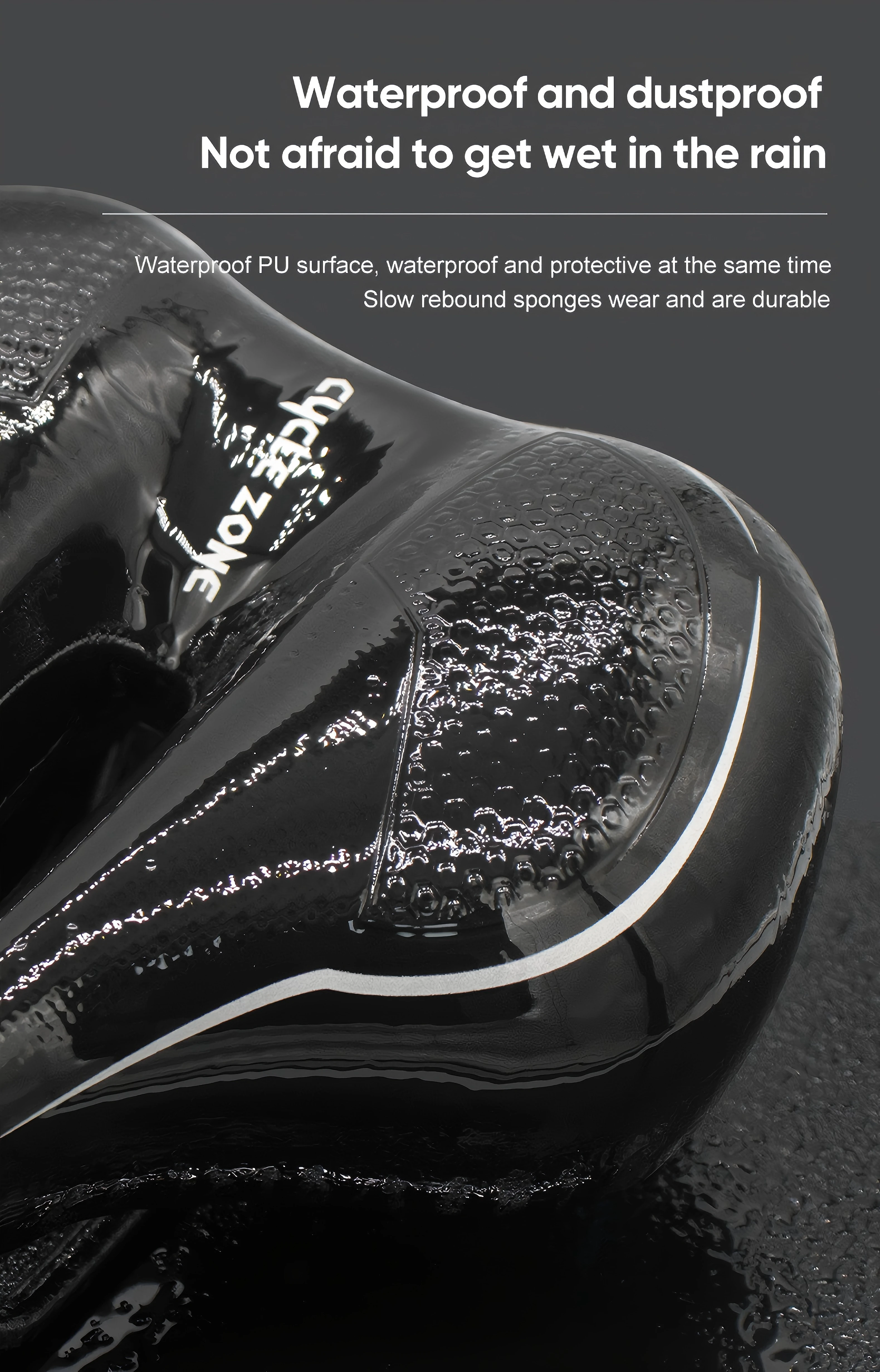 Hollow Breathable Bicycle Saddle Men Women MTB Road Bike Saddle Shock Absorbing Comfortable Big Butt Bike Seat Safety Warning