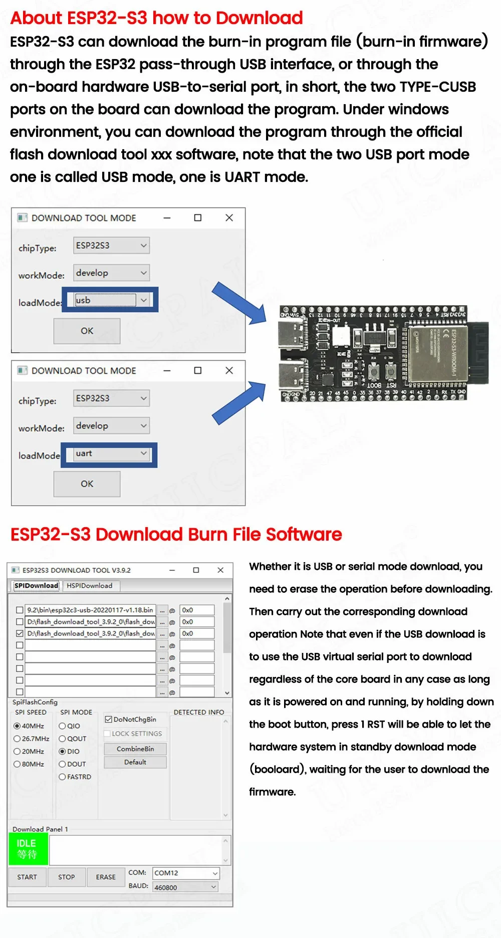 ESP32-S3 Wifi BT Module Development Board for Arduino IDE ESP32-S3 N16R8 N8R2 44Pin Type-C 16MB Flash 8M PSRAM ESP32 S3