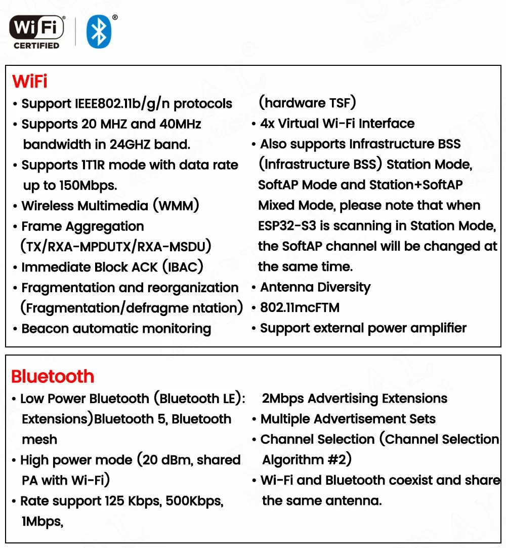 ESP32-S3 Wifi BT Module Development Board for Arduino IDE ESP32-S3 N16R8 N8R2 44Pin Type-C 16MB Flash 8M PSRAM ESP32 S3