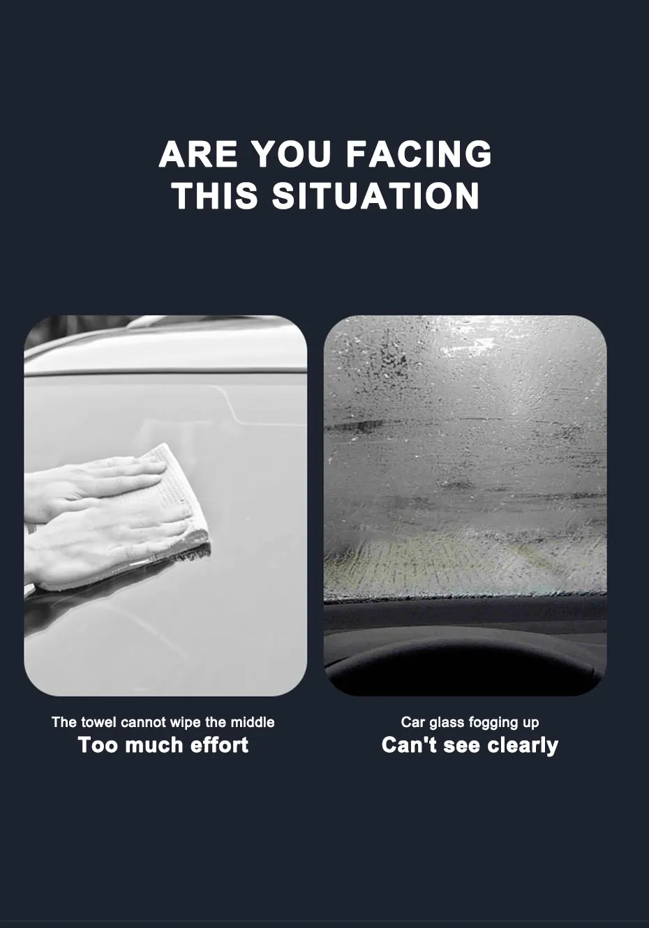 SEAMETAL Car Front Windshield Defogging Brush Telescopic Long Handle Car Household Glass Clean Brushes Dust Remover Tool
