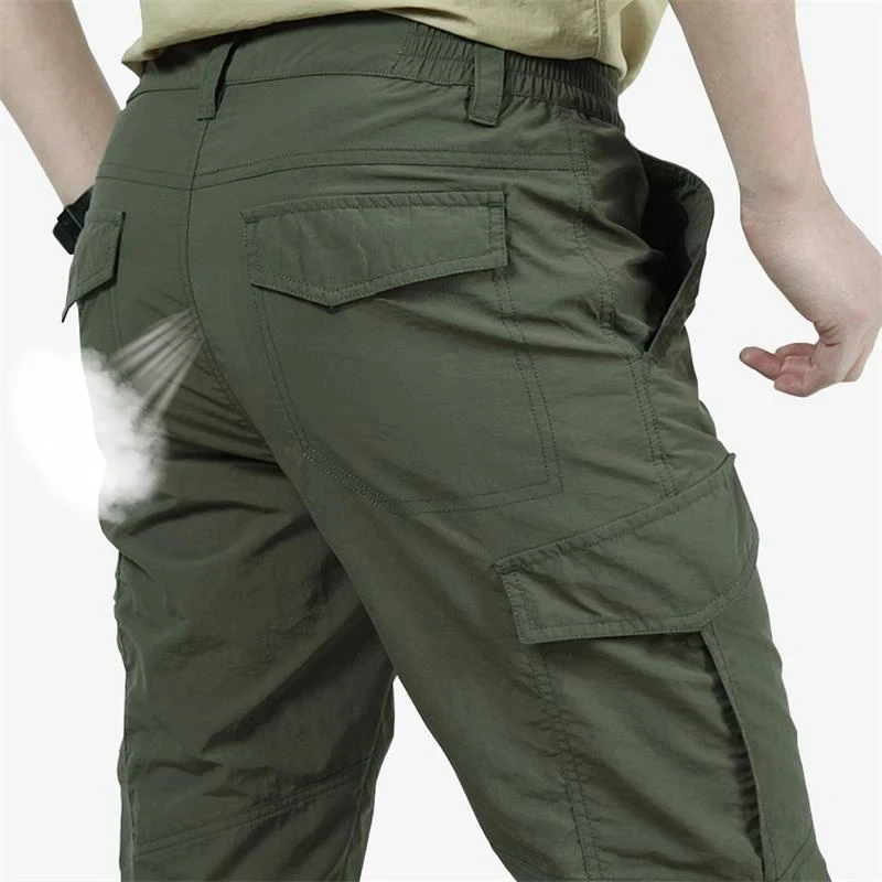 Men's Summer Tactical Cargo Pants Lightweight Casual Waterproof Trousers Casual Pants Wear-resisting Multi-pocket Outdoor Hiking