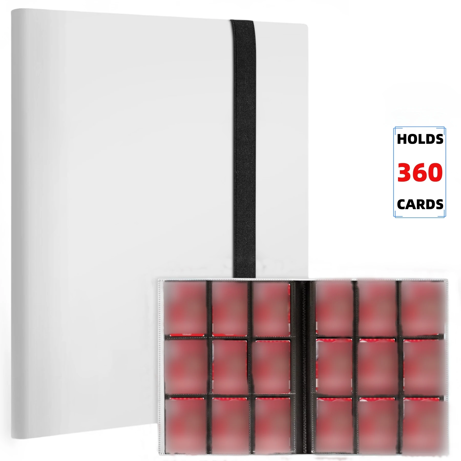 9 Pocket Trading Card Album Folder - 360 Side Loading Pocket Binder for Game Cards & Sports Cards