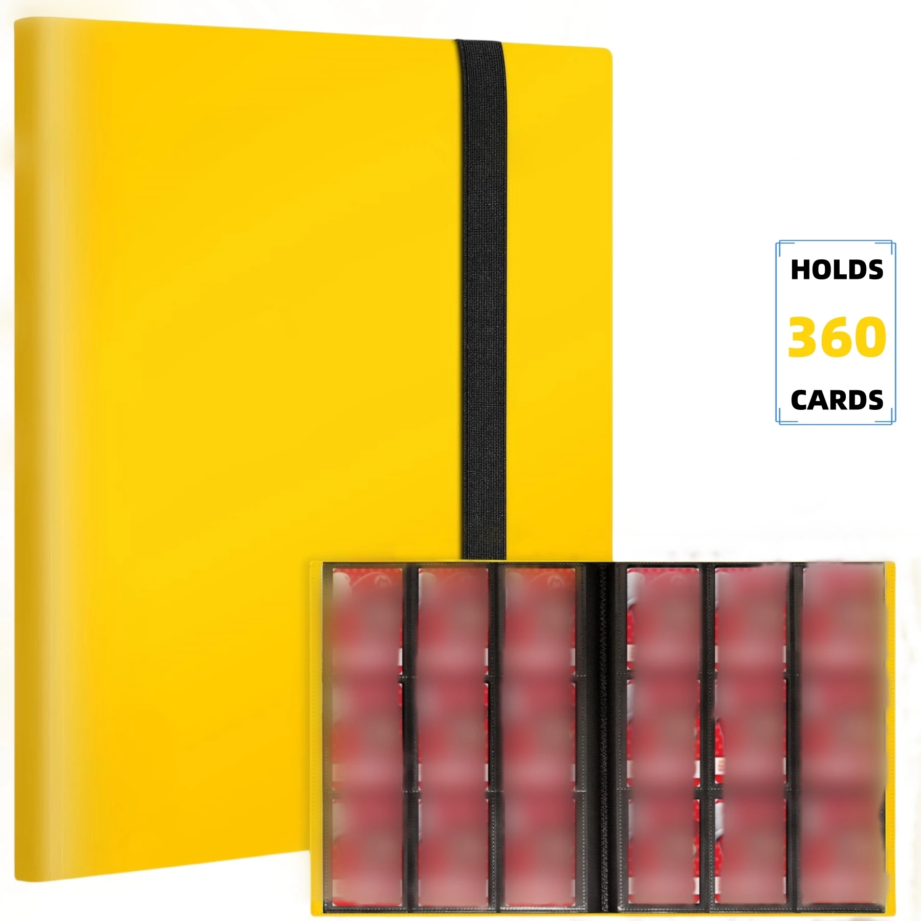 9 Pocket Trading Card Album Folder - 360 Side Loading Pocket Binder for Game Cards & Sports Cards