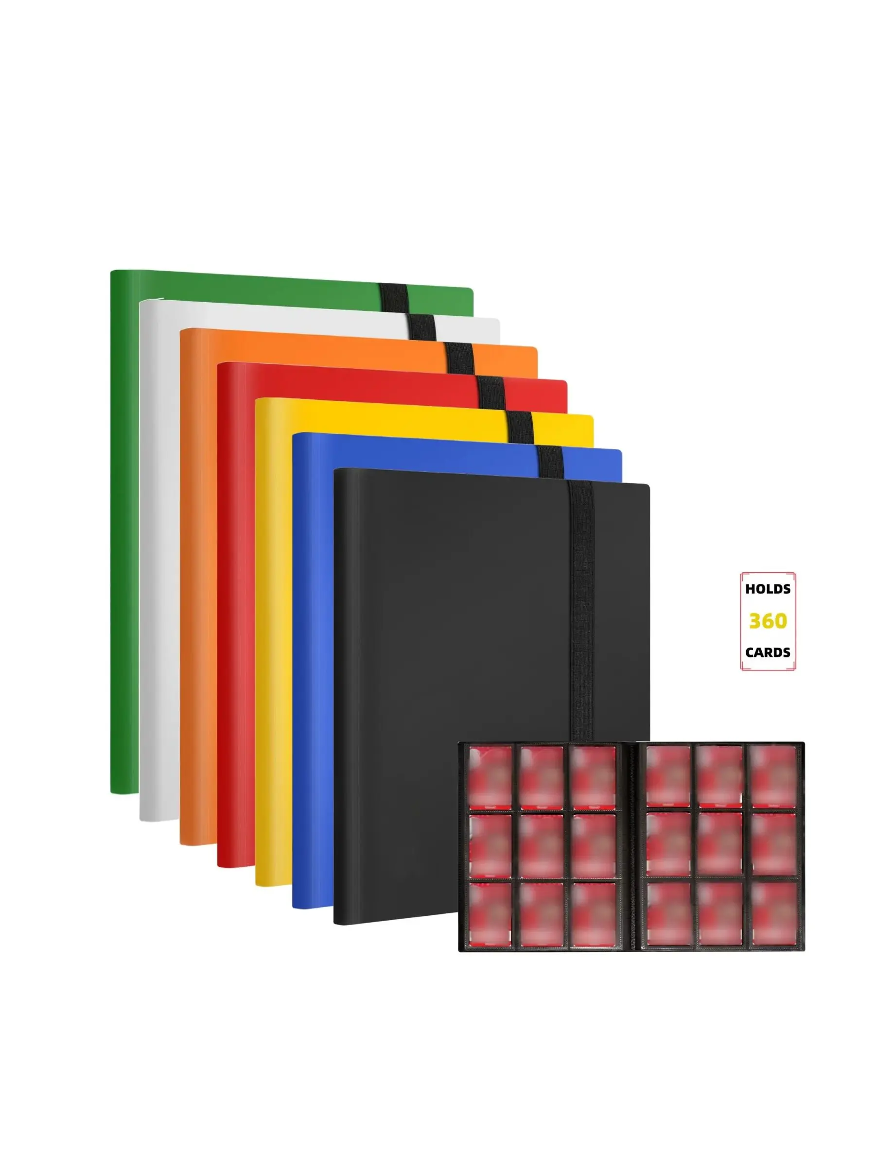 9 Pocket Trading Card Album Folder - 360 Side Loading Pocket Binder for Game Cards & Sports Cards