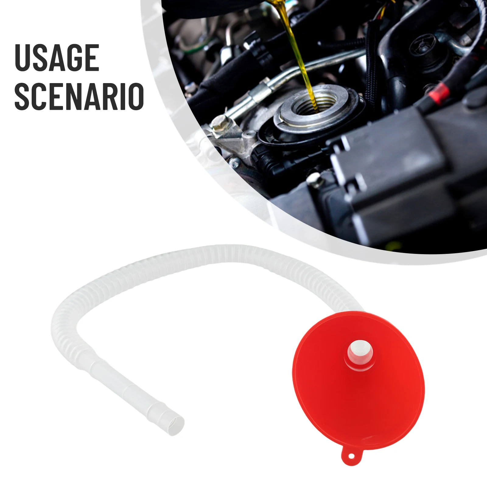 Universal Car Refueling Funnel Telescopic Filling Funnels Car Motorcycle Engine Gasoline Oil Funnels With Detachable Hose