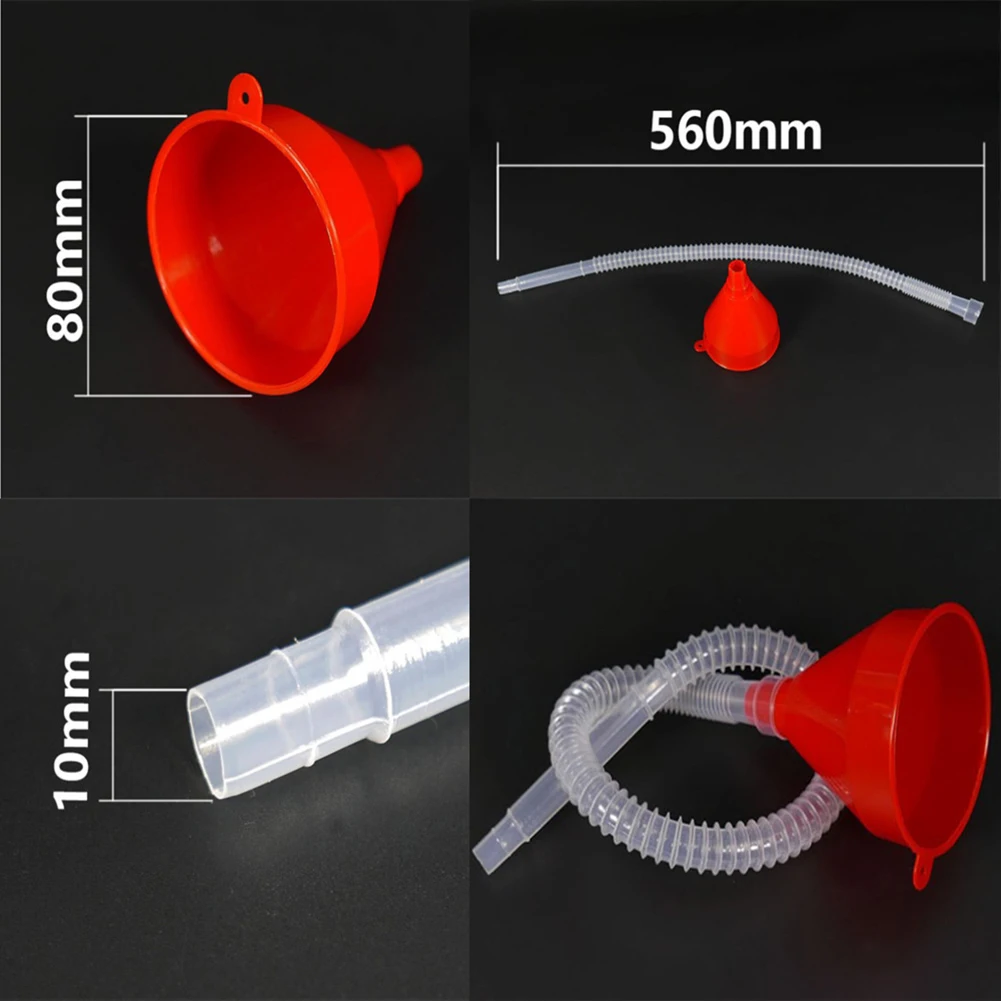 Universal Car Refueling Funnel Telescopic Filling Funnels Car Motorcycle Engine Gasoline Oil Funnels With Detachable Hose
