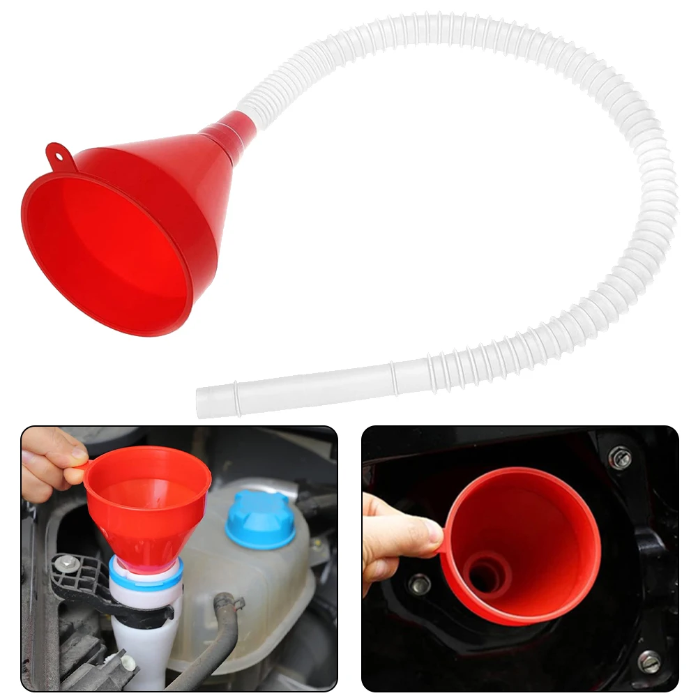 Universal Car Refueling Funnel Telescopic Filling Funnels Car Motorcycle Engine Gasoline Oil Funnels With Detachable Hose