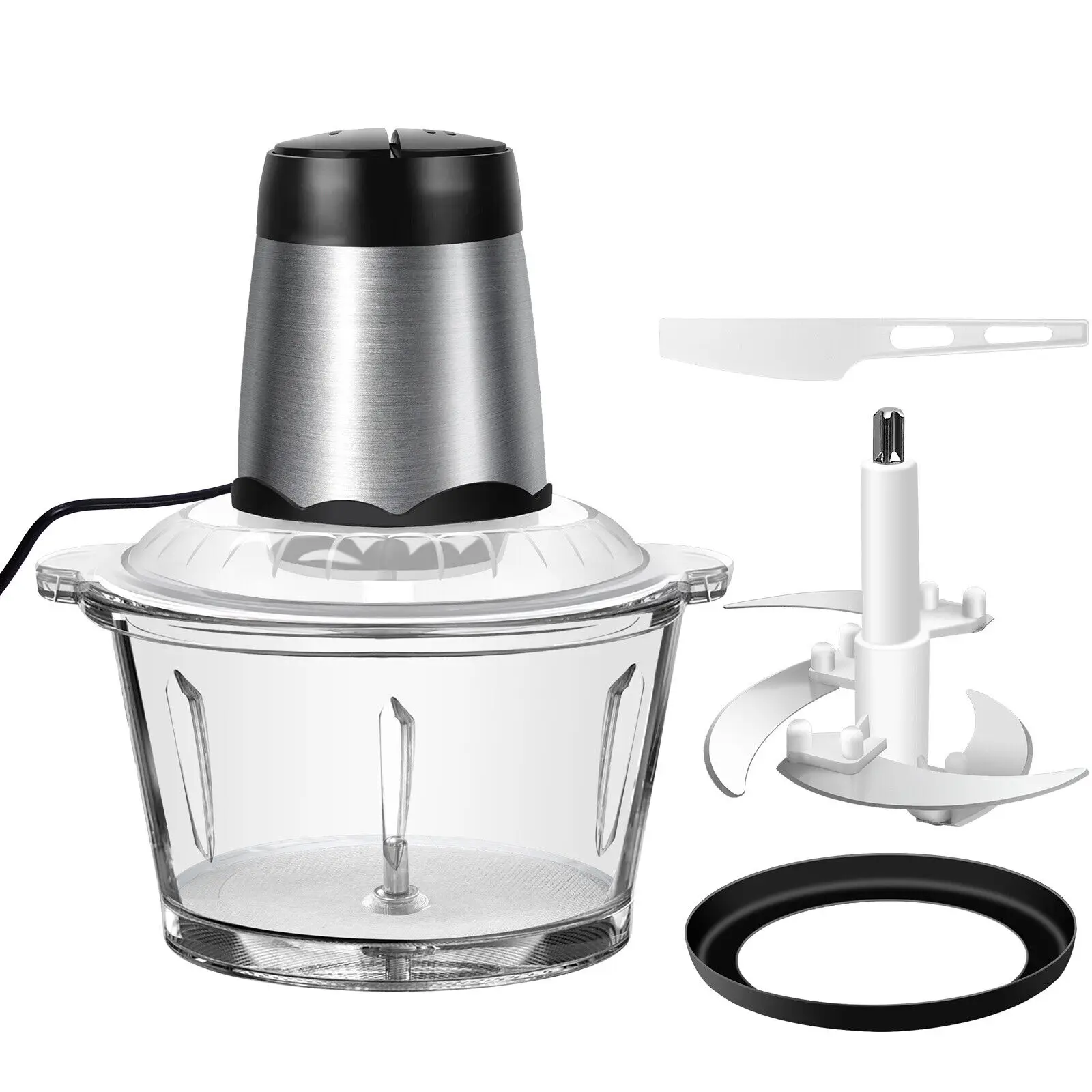 2L Electric Food Chopper Vegetable Chopper Small Food Processor Meat Grinder Mixer Electric Dicer with 2 Speeds Meat Mincer