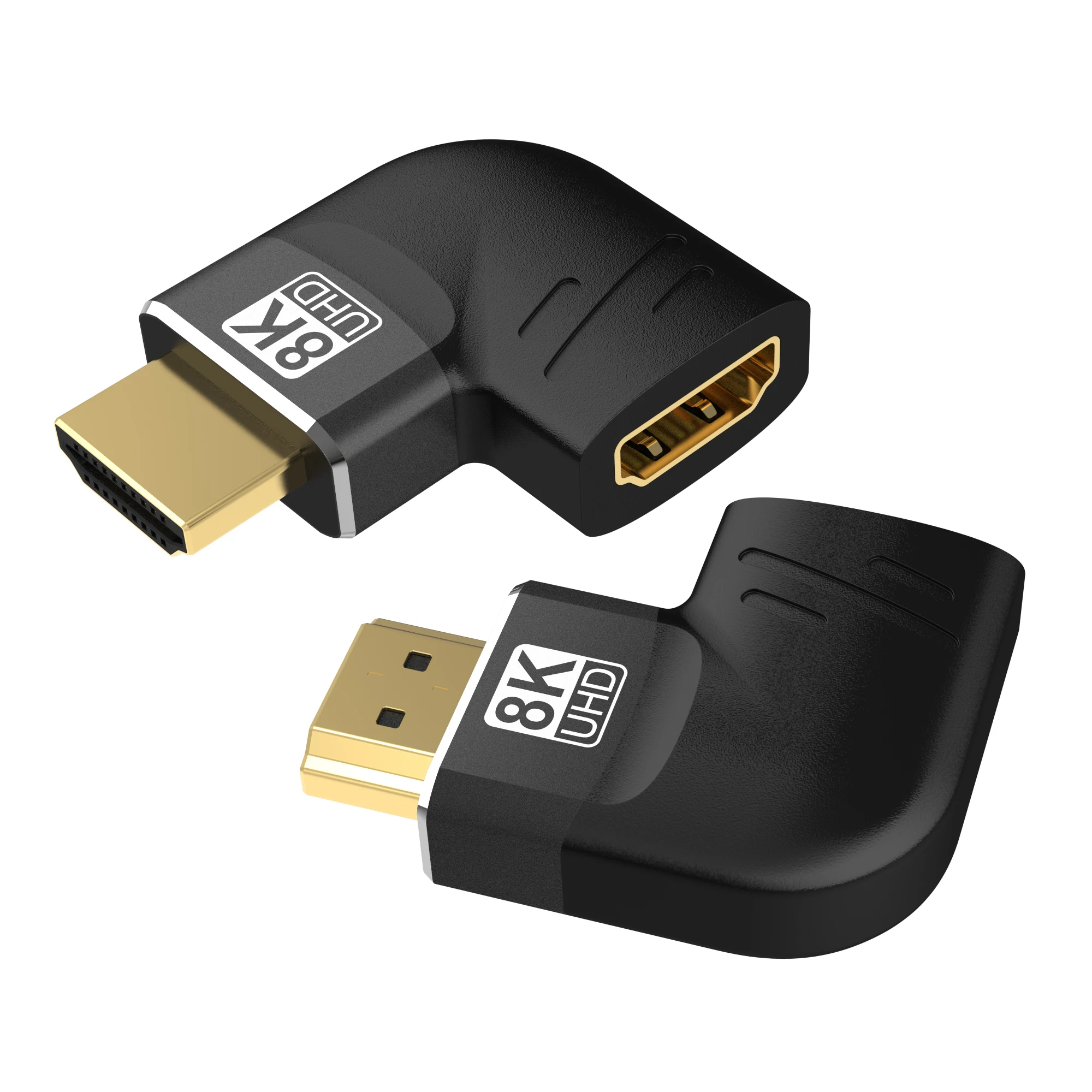 HDMI 90 and 270 Degree Adapter,HDMI 2.1 8K@60hz 2.0 4K@120hz 2K Right Angle HDMI L Adapter for HDTV PS4 PS5 Lapto